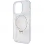 Apple iPhone 15 Pro Hülle Guess Glitter Script Logo - Ring stand MagSAFE  Durchsichtbar