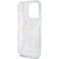 Apple iPhone 15 Pro Hülle Guess Glitter Script Logo - Ring stand MagSAFE  Durchsichtbar
