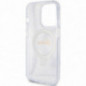 Apple iPhone 15 Pro Max Hülle Guess Glitter Script Logo - Ring stand MagSAFE  Durchsichtbar