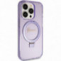 Apple iPhone 15 Pro Max Hülle Guess Glitter Script Logo - Ring stand MagSAFE  Lila (Purple)