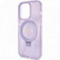 Apple iPhone 15 Pro Max Hülle Guess Glitter Script Logo - Ring stand MagSAFE  Lila (Purple)