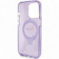 Apple iPhone 15 Pro Max Hülle Guess Glitter Script Logo - Ring stand MagSAFE  Lila (Purple)