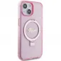 Apple iPhone 15 Plus Hülle Guess Glitter Script Logo - Ring stand MagSAFE  Rosa