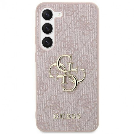 Samsung Galaxy S24 ULTRA Hülle Guess Leather 4G Metal Logo Rosa