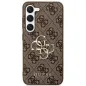 Samsung Galaxy S24 Hülle Guess Leather 4G Metal Logo Braun