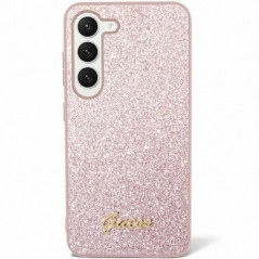 Samsung Galaxy S24 PLUS Hülle Guess Glitter Script Rosa