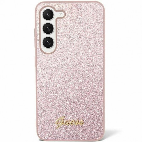 Samsung Galaxy S24 PLUS Hülle Guess Glitter Script Rosa