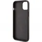 Apple iPhone 15 Plus Hülle Guess Leather 4G Metal Logo Braun