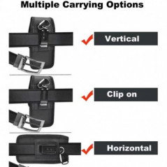 Apple iPhone 13 Pro Max Universaletui, Flip Handytaschen Vertical Belt Holster OXFORD Schwarz