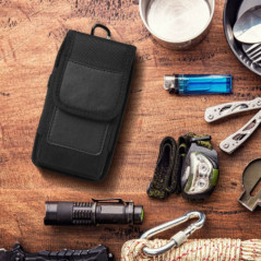 Apple iPhone 13 Pro Max Universaletui, Flip Handytaschen Vertical Belt Holster OXFORD Schwarz