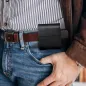 Samsung Galaxy Z Flip3 5G Universaletui, Horizontale holster, Gürtelholster ROYAL Crazy Horse Schwarz 