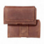Apple iPhone 13 Pro Max Universaletui, Horizontale holster, Gürtelholster ROYAL Crazy Horse Braun 