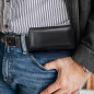 Apple iPhone 13 mini Universaletui, Horizontale holster, Gürtelholster ROYAL Crazy Horse Schwarz 