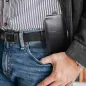 Apple iPhone 13 Universaletui, Gürtelholster ROYAL - Leather universal flap pocket Schwarz