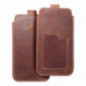 XIAOMI Redmi Note 10 Universaletui, Gürtelholster ROYAL - Leather universal flap pocket Braun