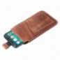 XIAOMI Redmi Note 10 Universaletui, Gürtelholster ROYAL - Leather universal flap pocket Braun