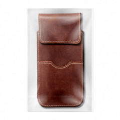 Samsung Galaxy S21 Ultra 5G Universaletui, Gürtelholster ROYAL - Leather universal flap pocket Braun