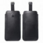 XIAOMI Redmi 12 Universaletui, Gürtelholster ROYAL - Leather universal flap pocket Schwarz