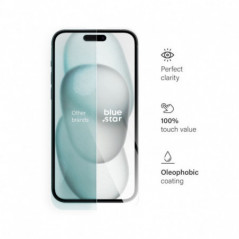 Apple iPhone 15 Panzerglas Blue Star 9H Durchsichtbar