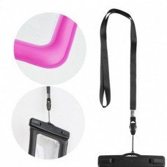 Wasserdichte Airbag-Handyhülle mit Verschluss – Rosa