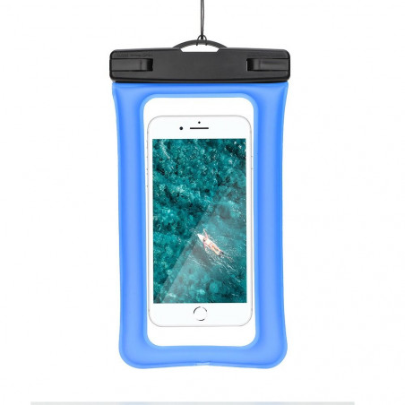 Wasserdichte Airbag-Handyhülle mit Kunststoffverschluss – Blau