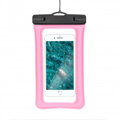 Wasserdichte Airbag-Handyhülle mit Kunststoffverschluss – Rosa
