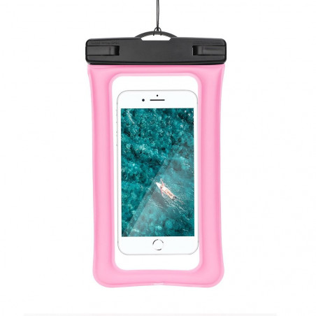 Wasserdichte Airbag-Handyhülle mit Kunststoffverschluss – Rosa