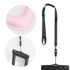 Wasserdichte Airbag-Handyhülle mit Kunststoffverschluss – Rosa