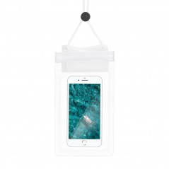 Wasserdichte Handytasche mit Reißverschluss – Weiß