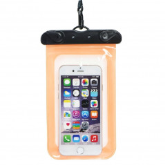 Wasserdichte Handytasche mit Kunststoffverschluss – Orange