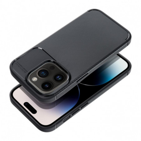 Apple iPhone 16 Pro Max Hülle Carbon premium Elegant  Schwarz