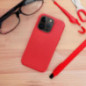 Apple iPhone 16 Plus Hülle Leather Mag Cover Elegant  MagSAFE  Rot