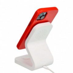 Apple iPhone 16 Plus Hülle Leather Mag Cover Elegant  MagSAFE  Rot