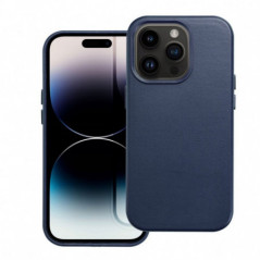 Apple iPhone 16 Pro Max Hülle Leather Mag Cover Elegant  MagSAFE  Indigoblau