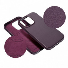 Apple iPhone 16 Plus Hülle Leather Mag Cover Elegant  MagSAFE  Dunkelviolett