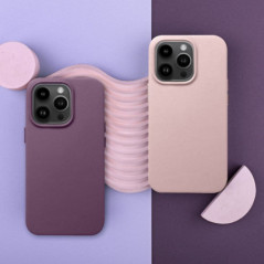 Apple iPhone 16 Plus Hülle Leather Mag Cover Elegant  MagSAFE  Dunkelviolett