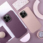 Apple iPhone 16 Plus Hülle Leather Mag Cover Elegant  MagSAFE  Dunkelviolett