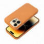 Apple iPhone 16 Hülle Leather Mag Cover Elegant  MagSAFE  Orange