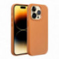 Apple iPhone 16 Hülle Leather Mag Cover Elegant  MagSAFE  Orange