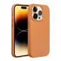 Apple iPhone 16 Pro Max Hülle Leather Mag Cover Elegant  MagSAFE  Orange