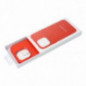 Apple iPhone 16 Hülle Leather Mag Cover Elegant  MagSAFE  Rot