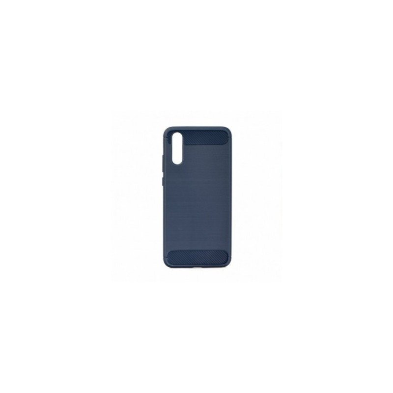 CARBON auf Huawei P20 FORCELL Silikonhülle Blau