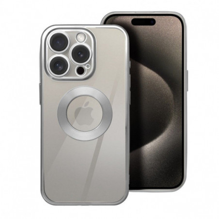Apple iPhone 15 Hülle Glam Silber
