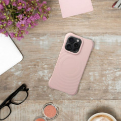 Apple iPhone 15 Pro Max Hülle Silicone Zephyr Mag Elegant  MagSAFE  Rosa