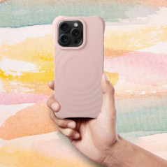 Apple iPhone 15 Pro Max Hülle Silicone Zephyr Mag Elegant  MagSAFE  Rosa