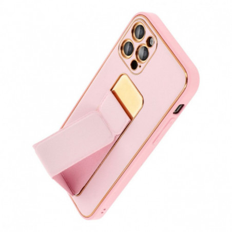 Samsung Galaxy S24 FE Hülle LEATHER Case Kickstand Rosa 