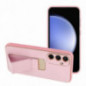 Samsung Galaxy S24 FE Hülle LEATHER Case Kickstand Rosa