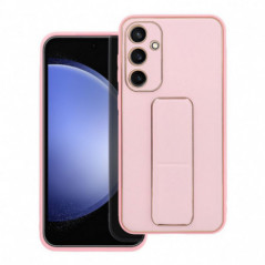 Samsung Galaxy S24 FE Hülle LEATHER Case Kickstand Rosa