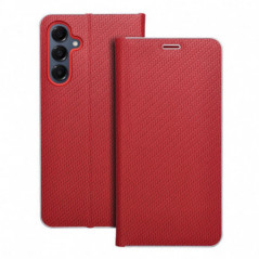 Samsung Galaxy A16 Book Handytaschen LUNA Book Carbon Kohlenstoff-Faser, Elegant  Rot