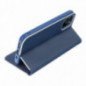 Apple iPhone 16 Book Handytaschen LUNA Book Carbon Kohlenstoff-Faser, Elegant  Blau